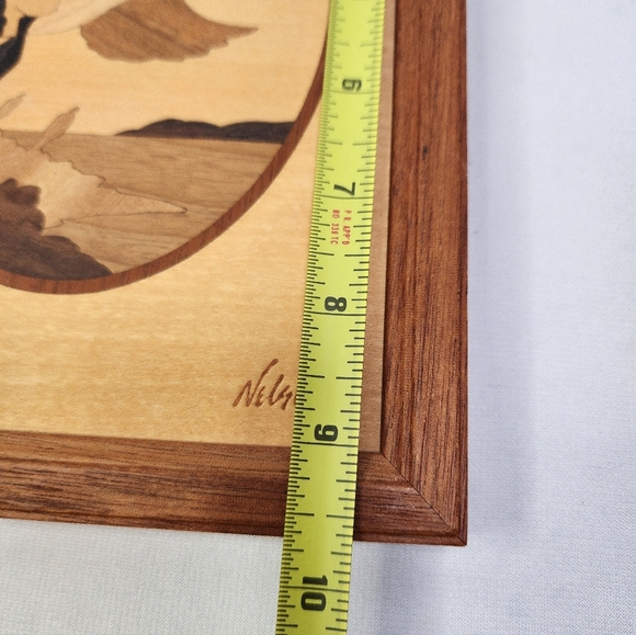 Vintage Jeff Nelson Pintail Duck Hudson River Inlay Art - Picture 5 of 11